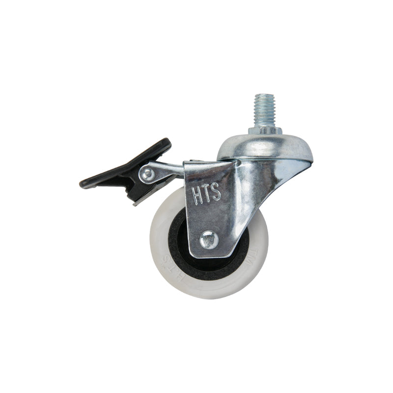 Rubber roller HTS 332 with M10 screw, Ø 50 mm, max. 45 kg, white