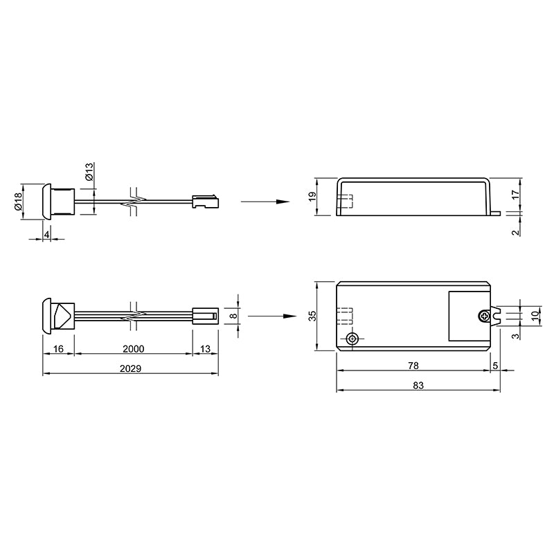 IR sensor switch for hand movement, 220V/250W