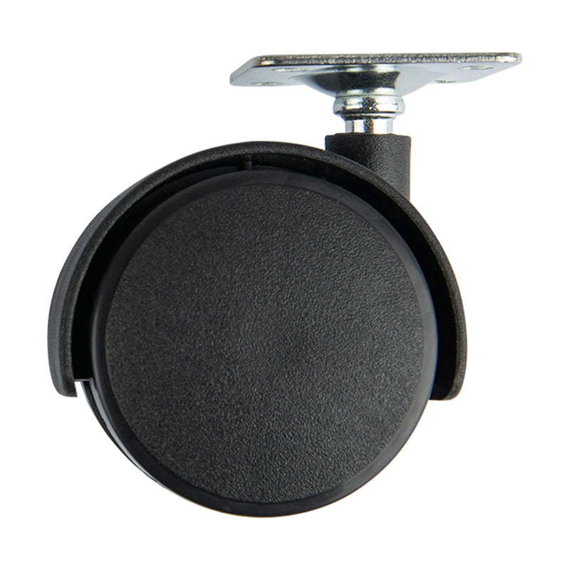 Plastic roller with platform, Ø 40mm, black