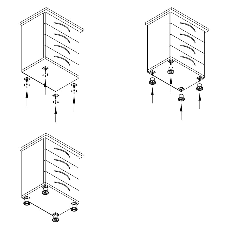 Adjustable furniture leg HTS 541, Ø 55, h=50-65mm, max 50kg
