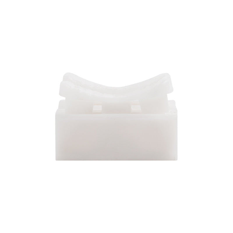 Quick-clamp terminal block for two wires, 220V, 10A, 0.2-2.5 sq.mm, copper/plastic, white