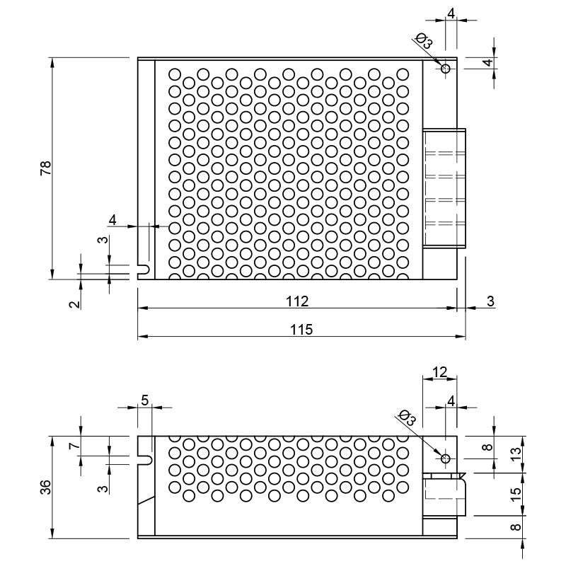 Power supply unit for LED, 40W, 12V, IP20, metal housing