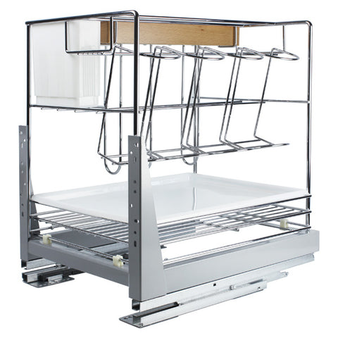 Cargo MILLENNIUM 400mm, bottom mounted, with closer, chrome, Muller