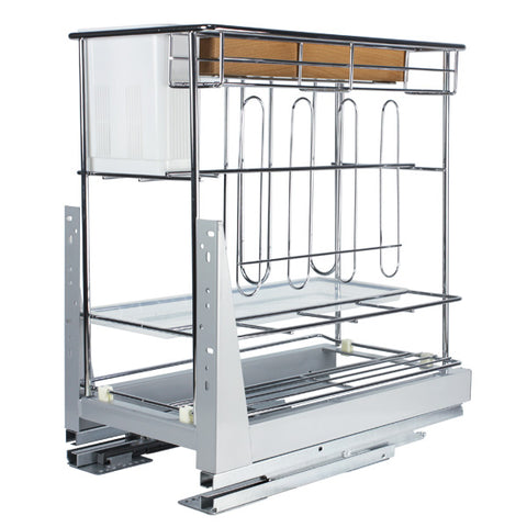 Cargo TERRA 300mm, bottom mounted, with closer, chrome, Muller