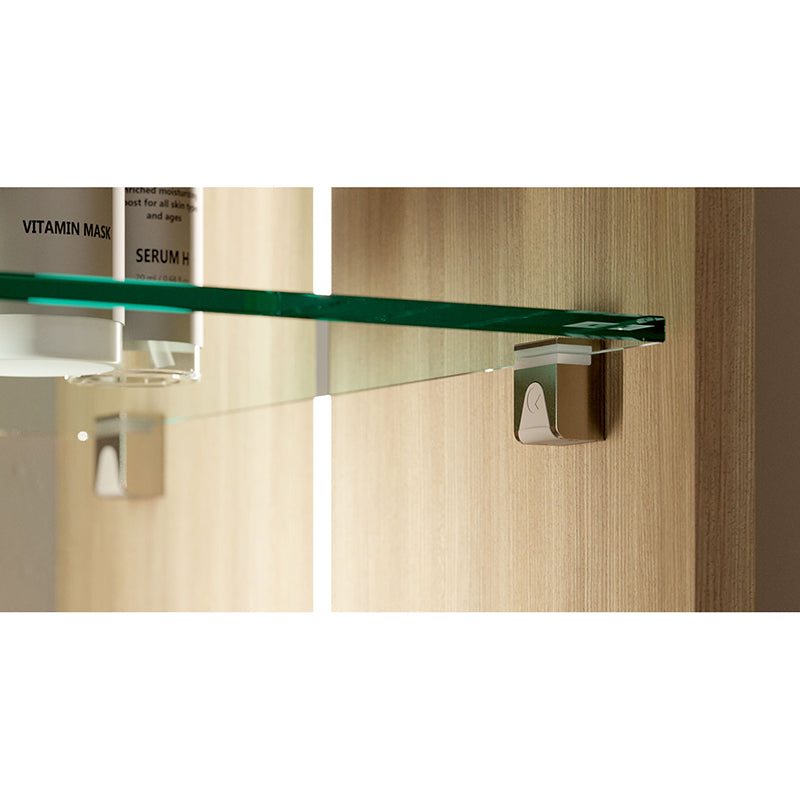 Set of shelf holders KUBIC for glass 4-8mm, Italiana Ferramenta